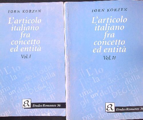 L'articolo italiano fra concetto ed entita'
