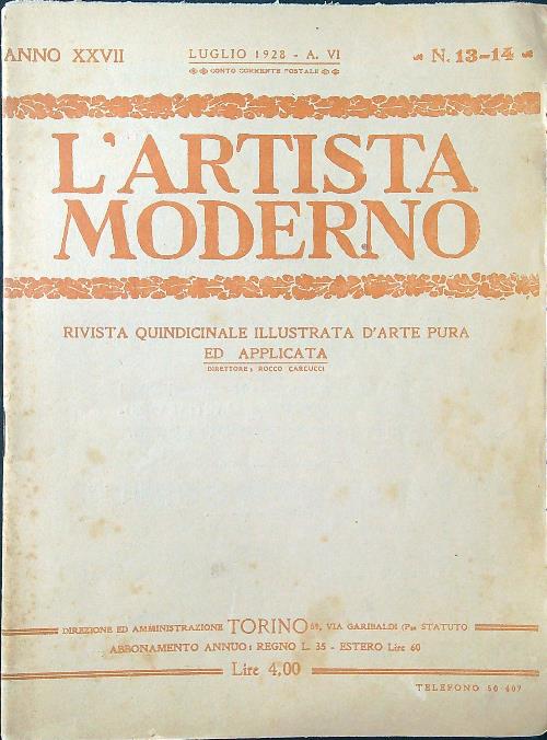 L'artista moderno n. 13-14/luglio 1928
