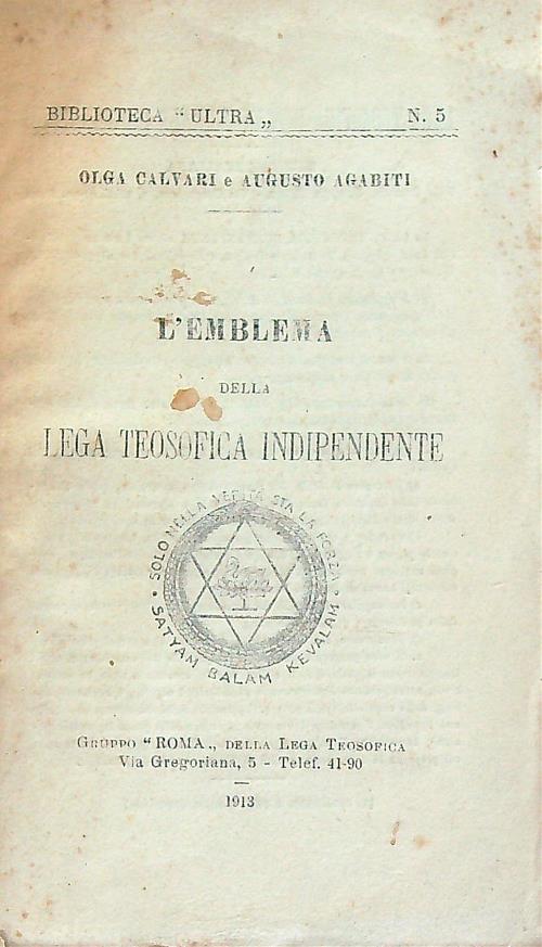 L'emblema della lega teosofica indipendente