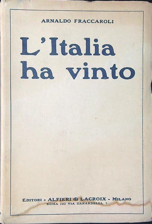 L'Italia ha vinto