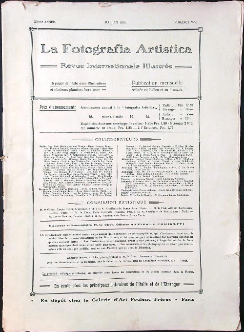 La fotografia artistica n. V-VI/Mai- Juin 1915