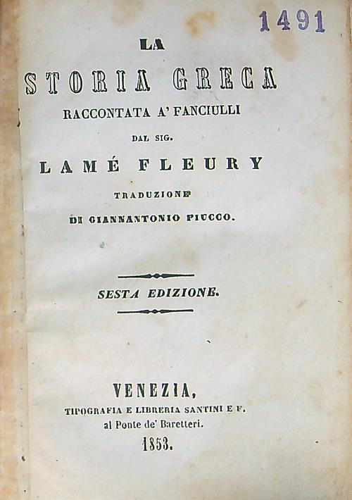 La storia Greca raccontata a' fanciulli