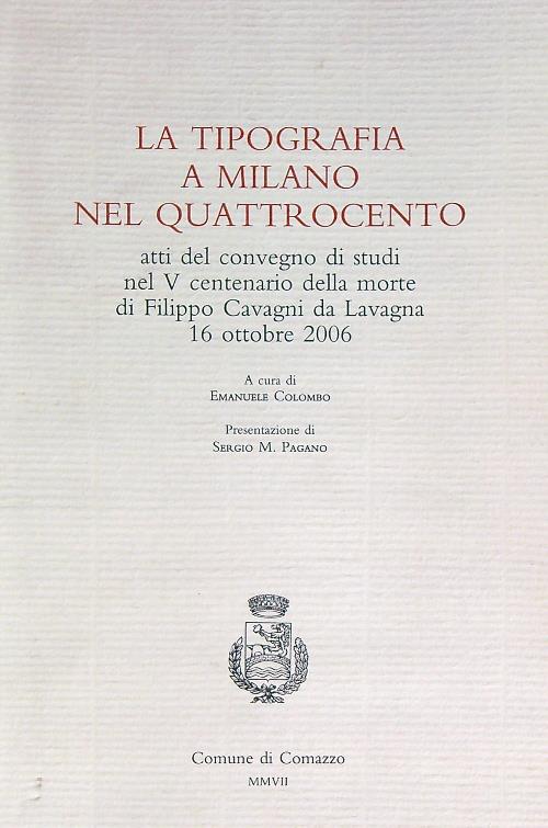 La tipografia a Milano nel Quattrocento