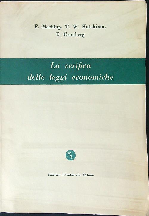La verifica delle leggi economiche