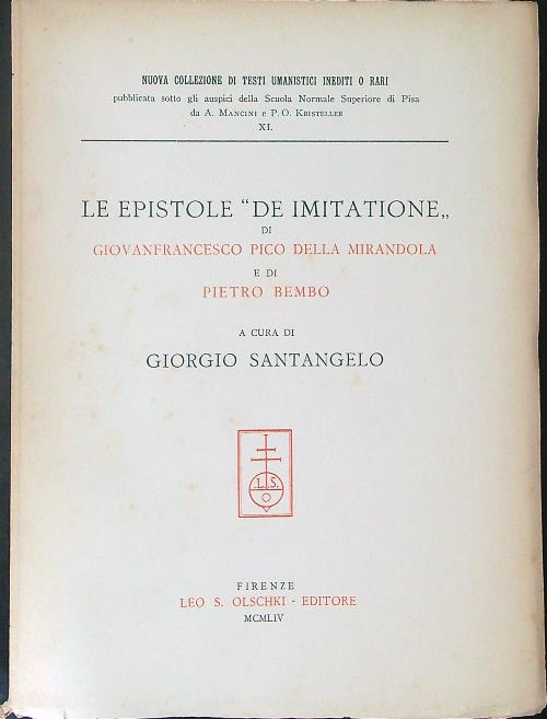 Le epistole de imitatione di Giovanfrancesco Pico della Mirandola e …