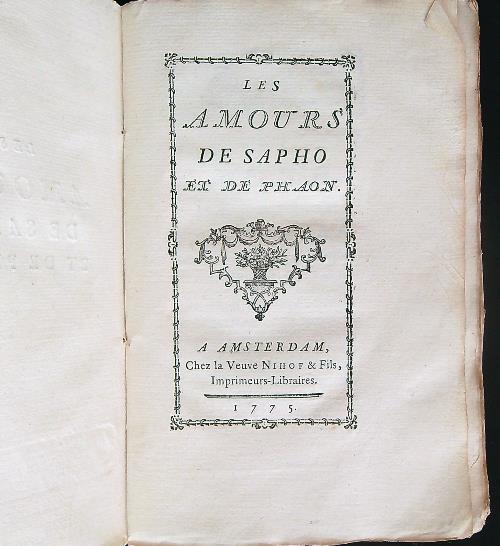 Les amours de Sapho et de Phaon