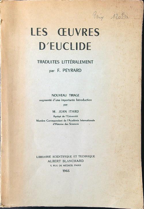 Les oeuvres d'Euclide