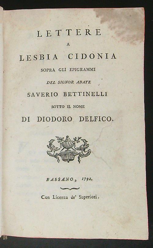Lettere a lesbia cidonia