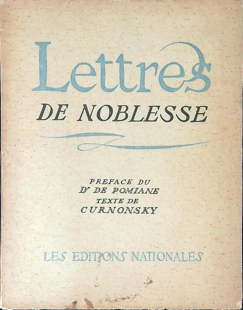 Lettres de noblesse