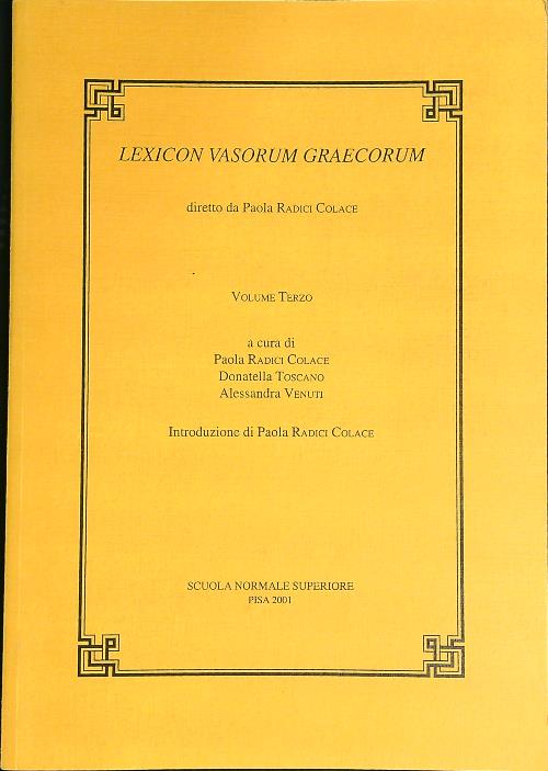 Lexicon vasorum graecorum. Vol. 3