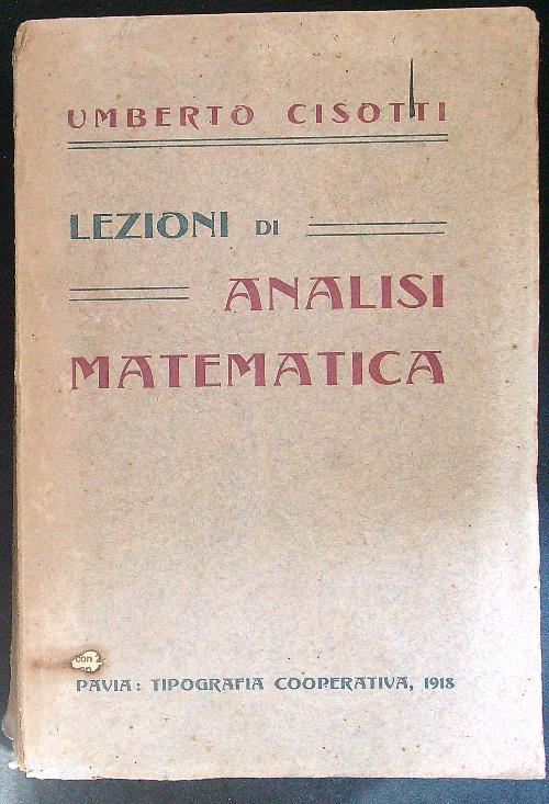 Lezioni di analisi matematica