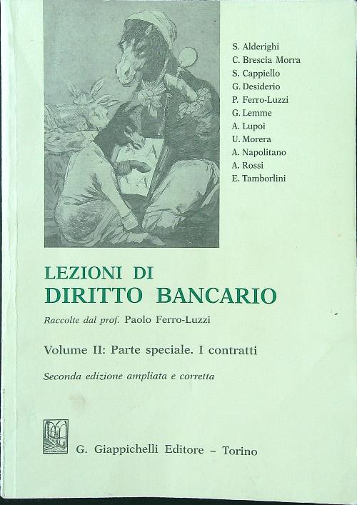 Lezioni di diritto bancario vol. 2 Parte speciale. I contratti