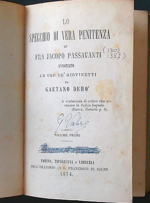 Lo specchio di vera penitenza