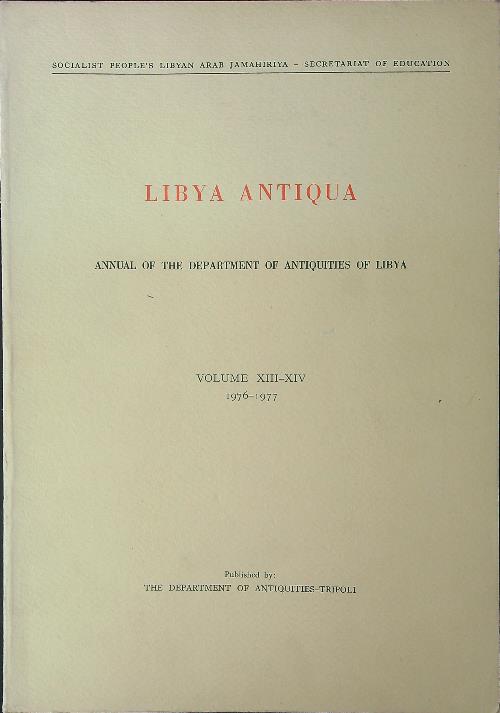 Lybia antiqua XIII - XIV 1976 - 1977