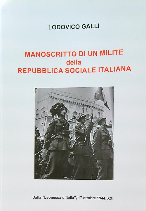 Manoscritto di un milite della Repubblica Sociale Italiana
