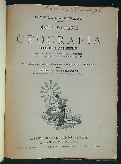 Manuale-Atlante di geografia per la IV classe elementare