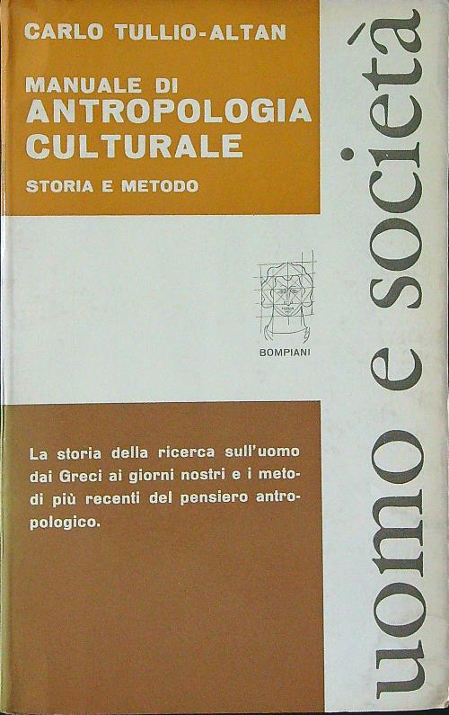 Manuale di antropologia culturale Storia e metodo