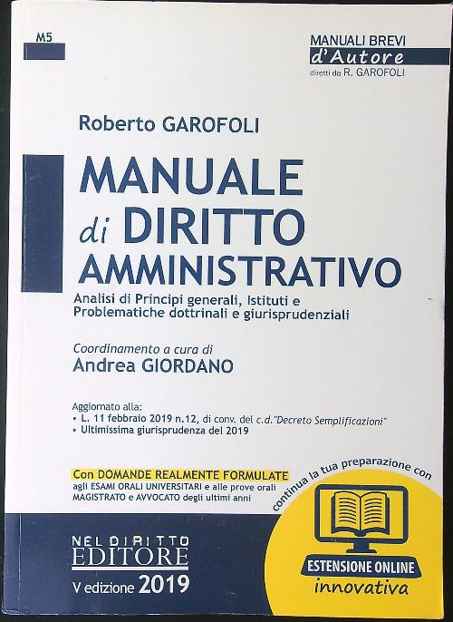 Manuale di diritto amministrativo M5 2019