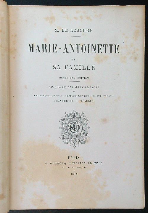 Marie Antoinette et sa famille