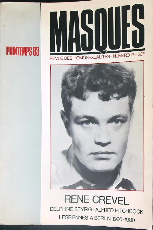 Masques Revue des homosexualites n. 17 - 50F - Printemps …