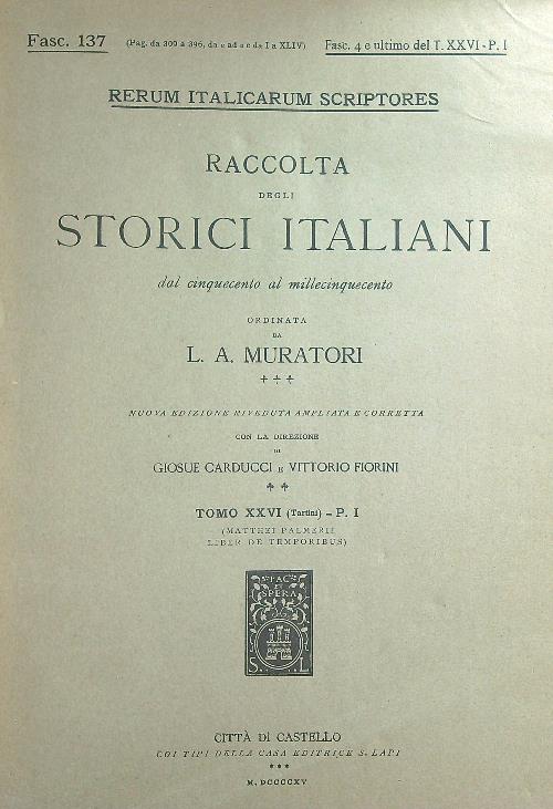 Matthei Palmerii Liber de Temporibus Fasc 4 / Tomo XXVI …