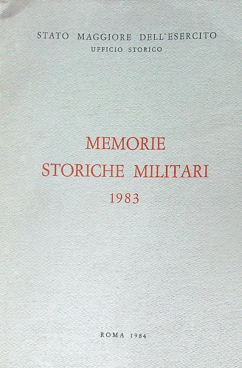Memorie storiche militari 1983