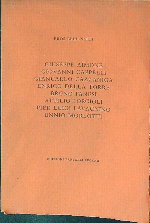 Monografia di Eros Bellinelli