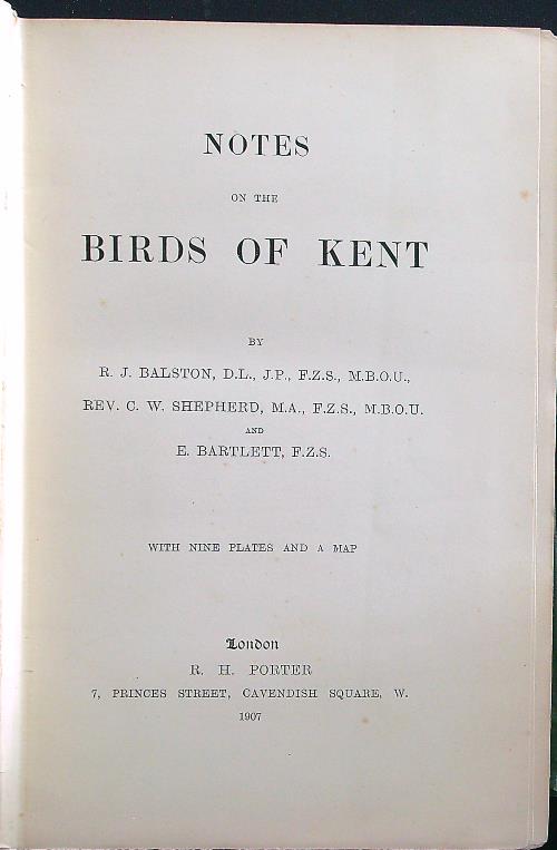 Notes of the birds of Kent