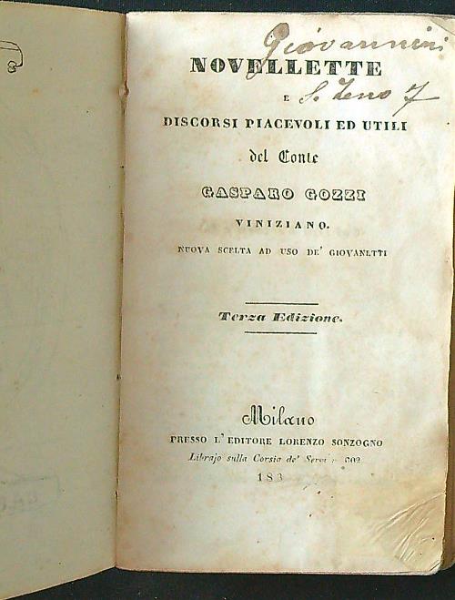 Novellette e discorsi piacevoli ed utili
