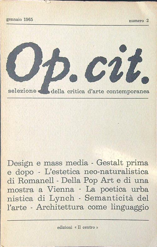 Op.cit. numero 2/gennaio 1965