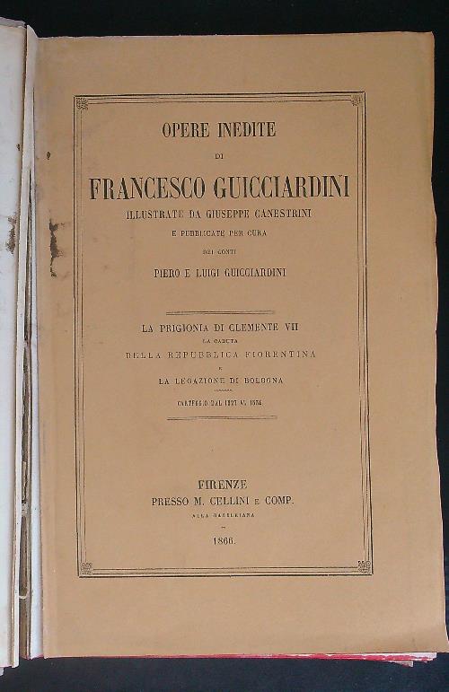 Opere inedite di Francesco Guicciardini Vol nono