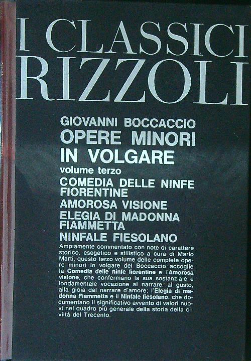 Opere minori in volgare Vol 3