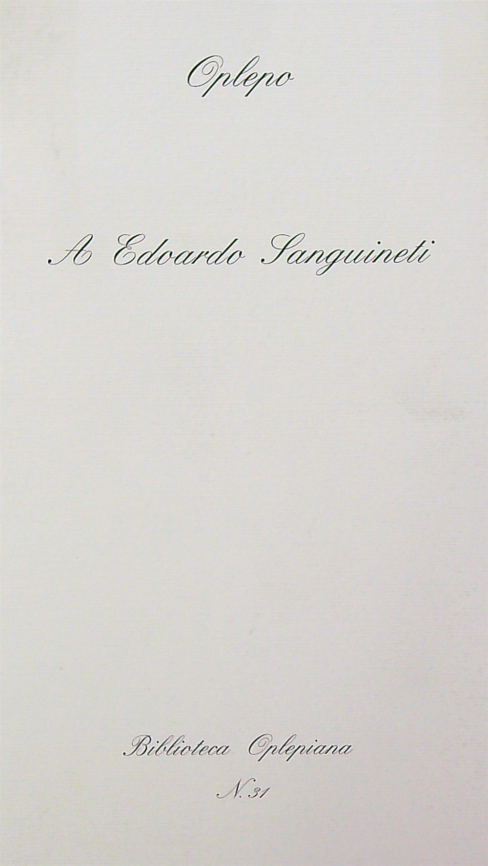 Oplepo A edoardo sanguineti