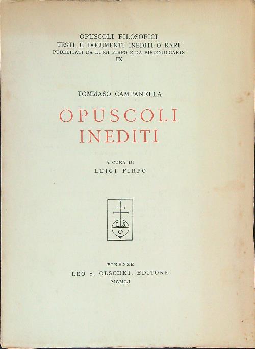 Opuscoli inediti