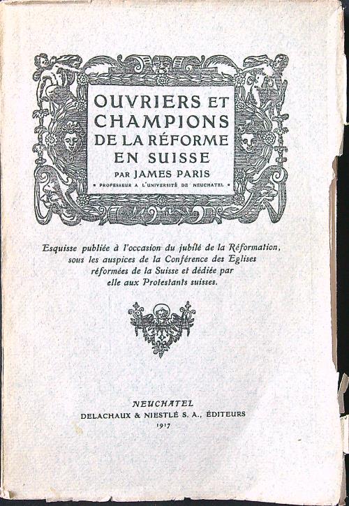 Ouvriers et champions de la reforme en Suisse