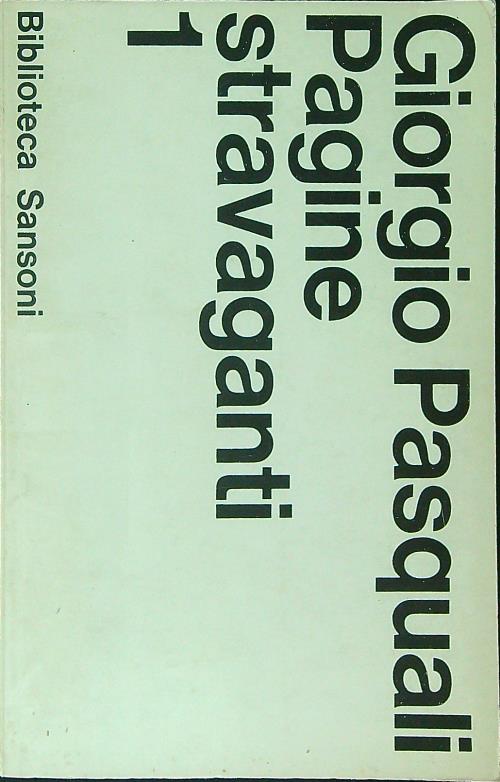 Pagine stravaganti 1