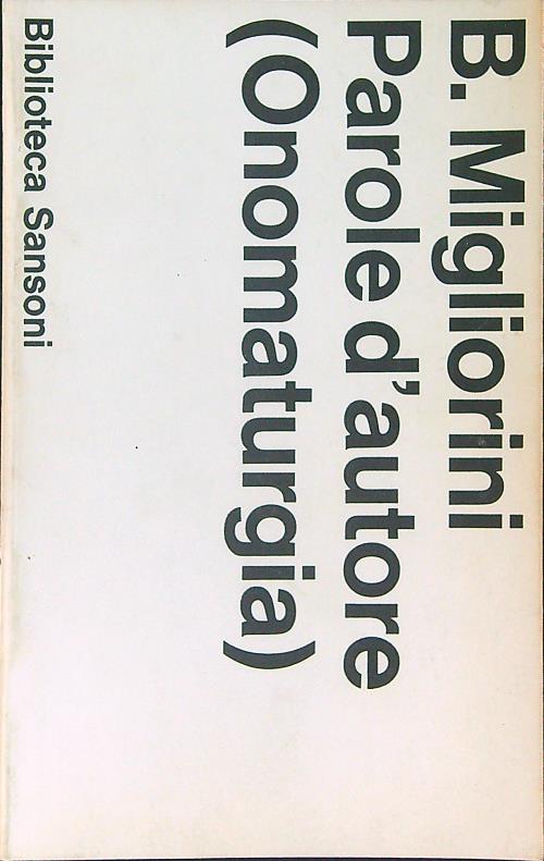 Parole d'autore