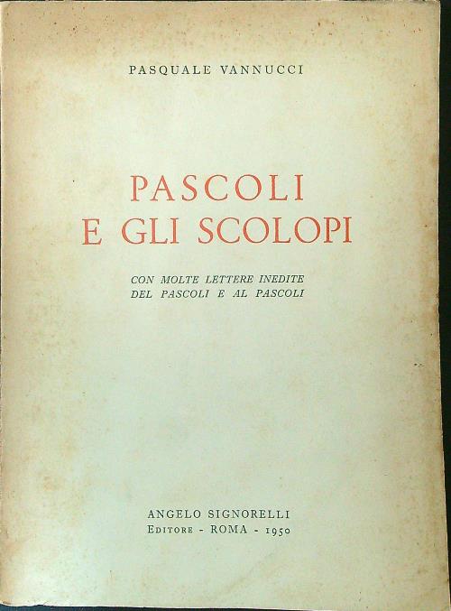 Pascoli e gli scolopi