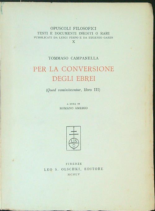 Per la conversione degli ebrei