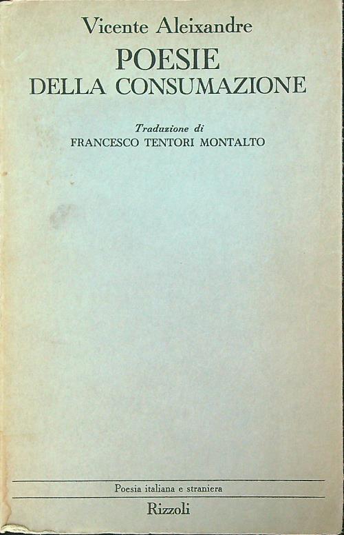 Poesie della consumazione