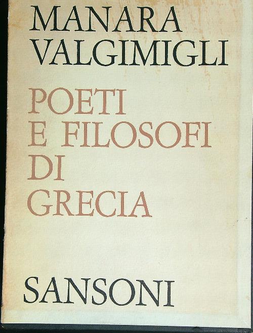 Poeti e filosofi di Grecia. 2vv