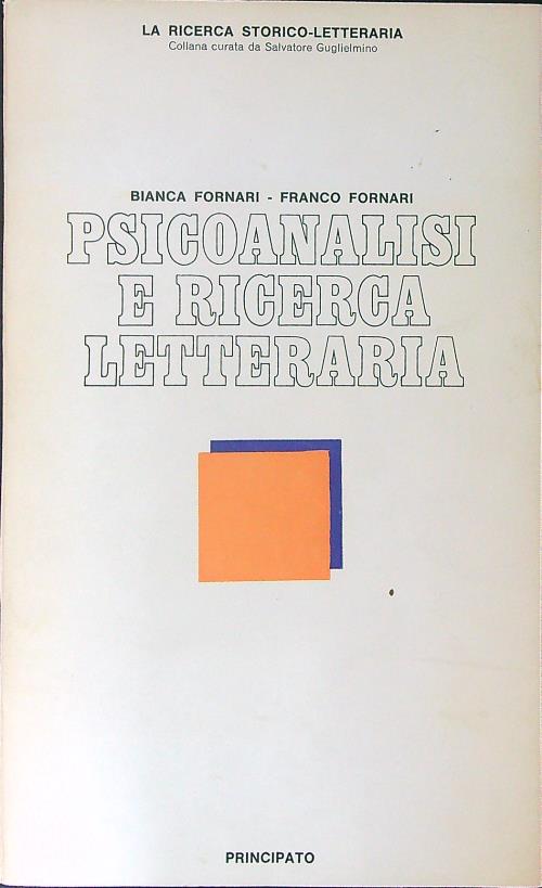 Psicoanalisi e ricerca letteraria