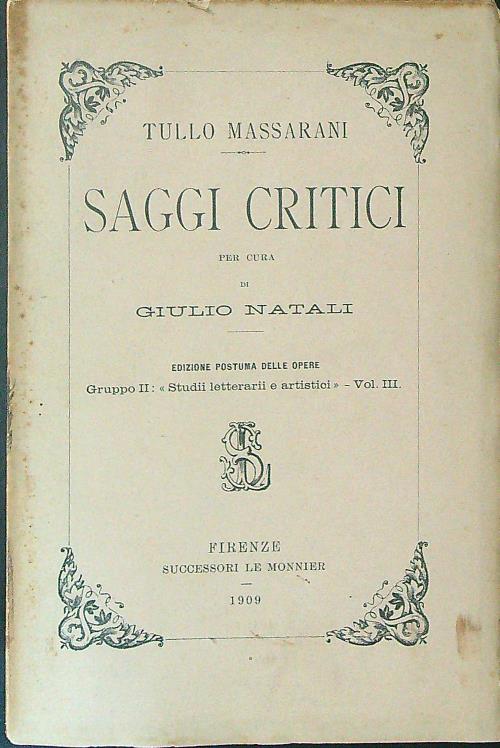 Saggi critici