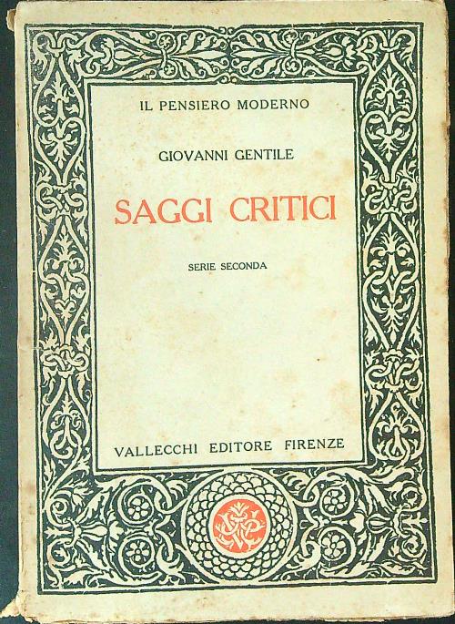 Saggi critici DA RILEGARE