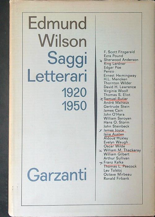 Saggi letterari 1920 1950
