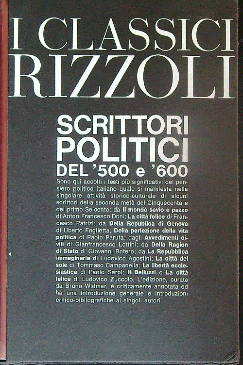 Scrittori politici del '500 e '600
