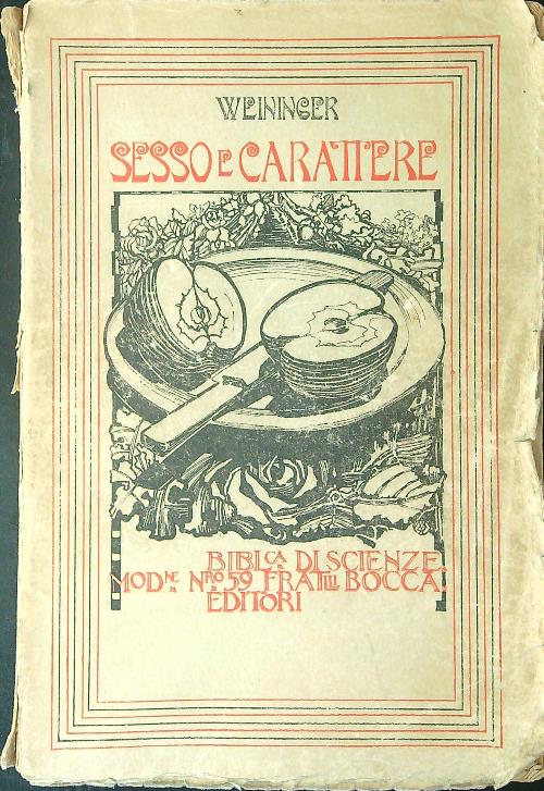 Sesso e carattere DA RILEGARE
