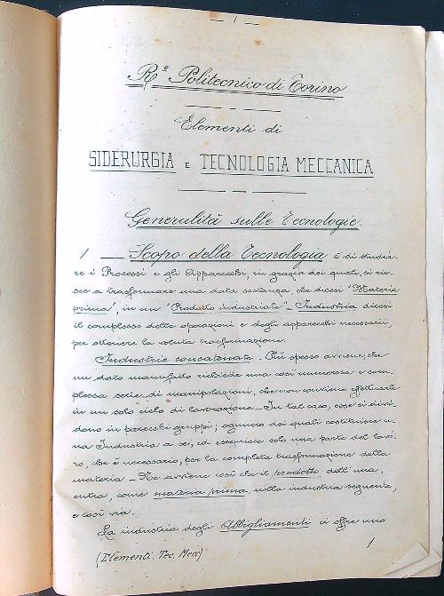 Siderurgia tecnologia meccanica