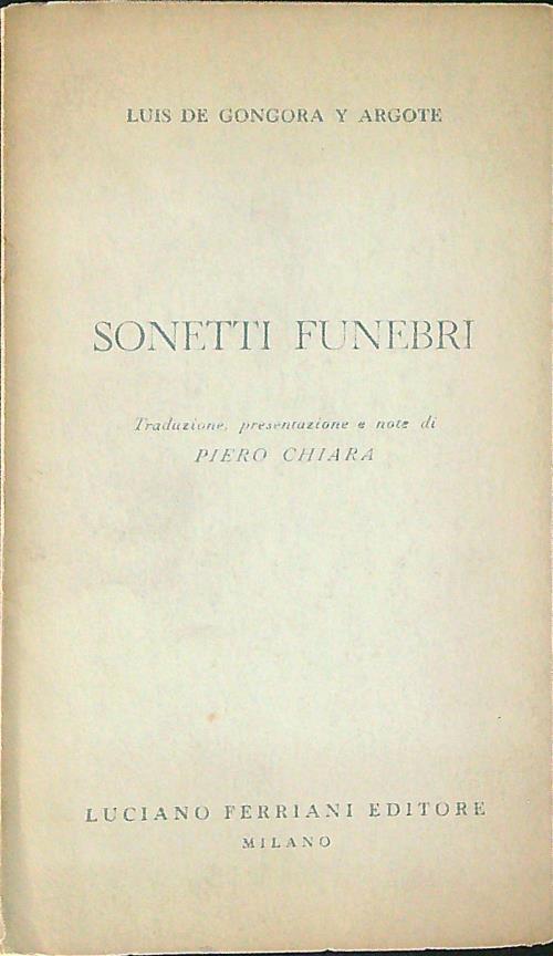 Sonetti funebri