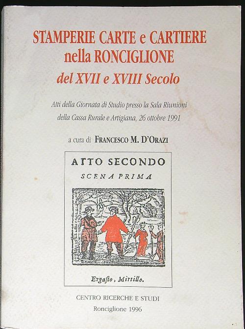 Stamperie carte e cartiere nella Ronciglione del XVII e XVIII …